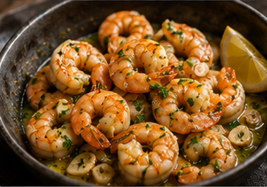 Udang mentega bawang