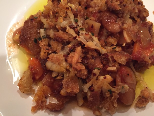 Plated dish drizzled with a bit of olive oil.