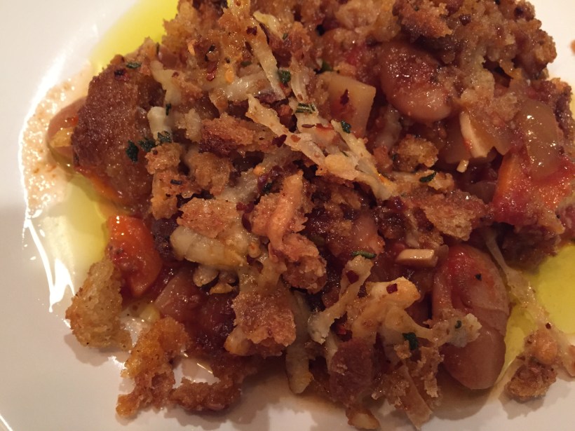 Plated dish drizzled with a bit of olive oil.