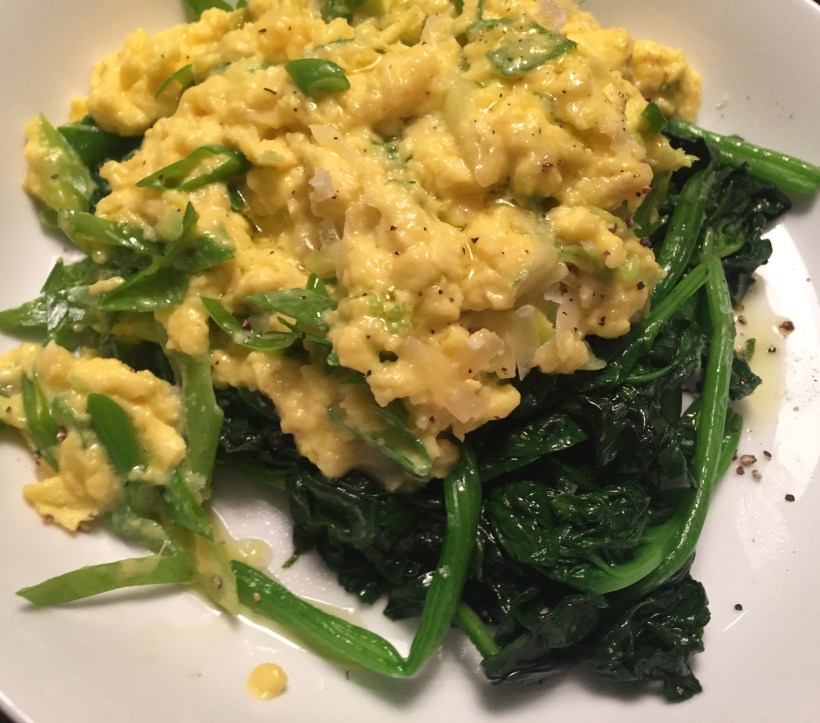 Use different greens and flavor with other seasonal vegetables to mix things up. Serve with toasted or grilled bread if desired.